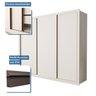 Conjunto Guarda Roupa Casal Premium 242cm 3 Portas e Cômoda 129,5cm 1 Porta 4 Gavetas Minastex - 3