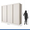 Conjunto Guarda Roupa Casal Premium 242cm 3 Portas e Cômoda 129,5cm 1 Porta 4 Gavetas Minastex - 6