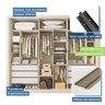 Conjunto Guarda Roupa Casal Premium 242cm 3 Portas e Cômoda 129,5cm 1 Porta 4 Gavetas Minastex - 5