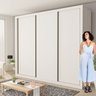 Conjunto Guarda Roupa Casal Premium 242cm 3 Portas e Cômoda 129,5cm 1 Porta 4 Gavetas Minastex - 8