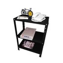 Ver imagem 4 de Estante de Aço Preta Mini com 3 Prateleiras 45x27cm 45kg Coluna Bipartida para Escritórios Quartos