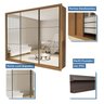 Conjunto Guarda Roupa Casal Premium 242cm com Espelho 3 Portas e Cômoda 129,5cm 1 Porta 4 Gavetas Minastex - 4