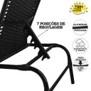 Ver imagem 3 de Conjunto 2 Espreguiçadeiras Alumínio com Mesa de Centro para Área de Piscina Havaí - Preto