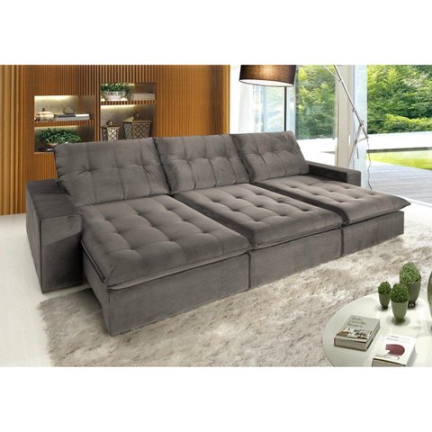 Sofá Retrátil 3 Lugares Búzios 270cm Espresso Móveis