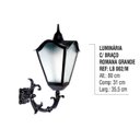 Ver imagem 3 de Luminária Colonial Romana Grande com Braço em Alumínio 80cm