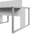 Ver imagem 6 de Plataforma Dupla 1,20 m X 1,20 m com Divisória e Caixas de Tomadas Pés Metal F5 Office Cor:Cinza