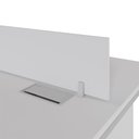 Ver imagem 5 de Plataforma Dupla 1,20 m X 1,20 m com Divisória e Caixas de Tomadas Pés Metal F5 Office Cor:Cinza