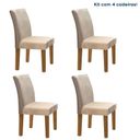 Ver imagem 4 de Conjunto 4 Cadeiras para Sala de Jantar Espanha Bege/Ypê