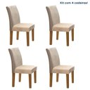 Ver imagem 4 de Conjunto 4 Cadeiras para Sala de Jantar Espanha Bege/Ypê