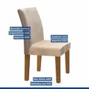 Ver mais imagens de Conjunto 4 Cadeiras para Sala de Jantar Espanha Bege/Ypê