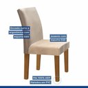 Ver mais imagens de Conjunto 4 Cadeiras para Sala de Jantar Espanha Bege/Ypê