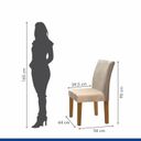 Ver imagem 2 de Conjunto 4 Cadeiras para Sala de Jantar Espanha Bege/Ypê