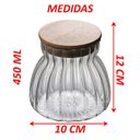 Ver imagem 5 de Kit 2 Potes Hermético de Vidro com Tampa Bambu 450ml e 700ml