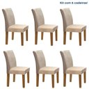 Ver imagem 2 de Conjunto 6 Cadeiras para Sala de Jantar Espanha Bege/Ypê