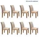Ver imagem 1 de Conjunto 8 Cadeiras para Sala de Jantar Espanha Bege/Ypê