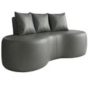 Ver imagem 1 de Sofa 2 Lugares Organico 160 Cm Ibiza Corino Cinza Vazzano