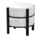 Ver imagem 1 de Puff Multiuso Mesa Sala Ferro Veludo Bege