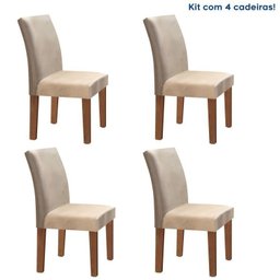 Conjunto 4 Cadeiras para Sala de Jantar Espanha - 1