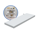 Ver imagem 2 de 1 Prateleira Branca 30X10 Com Suporte Flutuante Mdf  Organizadora Decoração Cozinha Quarto Banheiro