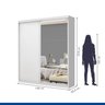 Conjunto Guarda Roupa Solteiro Premium 138cm 2 Portas e Cômoda 129,5cm 1 Porta 4 Gavetas Minastex - 6