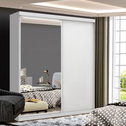 Conjunto Guarda Roupa Solteiro Premium 138cm 2 Portas e Cômoda 129,5cm 1 Porta 4 Gavetas Minastex - 3