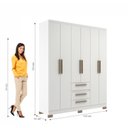 Ver imagem 4 de Guarda-roupa Casal 6 Portas e 3 Gavetas