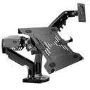 Ver imagem 1 de Kit Suporte Articulado Monitor e Notebook Pistão F160n + Bandeja Apoio Nbh-2