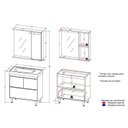 Ver imagem 3 de Armário Conjunto de Banheiro com Gabinete, Cuba e Espelheira LED 80 cm Bege Carvalho Nature/Arenas