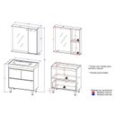 Ver imagem 3 de Armário Conjunto de Banheiro com Gabinete, Cuba e Espelheira e LED 80 cm