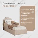 Ver imagem 2 de Cama Infantil Nuvem para Menina e Menino com Design Moderno e Proteção Lateral Alta Bege