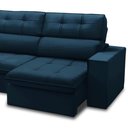 Ver imagem 5 de Sofá 4 Lugares Retrátil Reclinável Chaise Esquerdo 288cm Solin F04 Veludo Azul - Lyam Decor