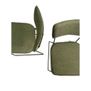 Ver imagem 5 de Cadeira de Jantar Minimalista Roma Tricô Verde Base Aço Preto - Ooca Móveis