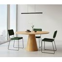 Ver imagem 7 de Cadeira de Jantar Minimalista Roma Tricô Verde Base Aço Preto - Ooca Móveis