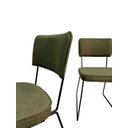 Ver imagem 4 de Cadeira de Jantar Minimalista Roma Tricô Verde Base Aço Preto - Ooca Móveis