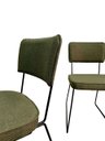 Ver imagem 4 de Cadeira de Jantar Minimalista Roma Tricô Verde Base Aço Preto - Ooca Móveis