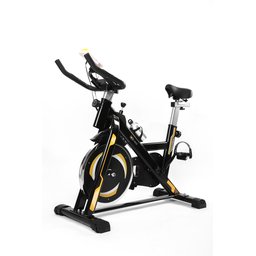 BICICLETA SPINNING COM RODA DE INERCIA DE 13KG - PRETO E AMARELO - 4