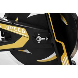 BICICLETA SPINNING COM RODA DE INERCIA DE 13KG - PRETO E AMARELO - 10