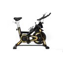 Ver imagem 1 de BICICLETA SPINNING COM RODA DE INERCIA DE 13KG - PRETO E AMARELO