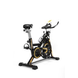 BICICLETA SPINNING COM RODA DE INERCIA DE 13KG - PRETO E AMARELO - 6