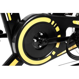 BICICLETA SPINNING COM RODA DE INERCIA DE 13KG - PRETO E AMARELO - 11