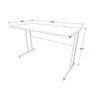 Mesa Escrivaninha de Estudos 120cm X 60cm Pé Metal F5 Office - 2