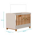 Ver imagem 7 de Quarto de Bebe Berço Americano + Comoda Infantil Apolo com Colchão Areia Savana