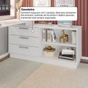 Ver mais imagens de Mesa Escrivaninha com Cômoda com 3 Gavetas e 2 Nichos American Branco