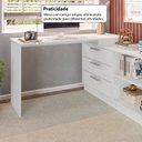 Ver imagem 5 de Mesa Escrivaninha com Cômoda com 3 Gavetas e 2 Nichos American Branco
