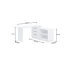 Ver imagem 3 de Mesa Escrivaninha com Cômoda com 3 Gavetas e 2 Nichos American Branco