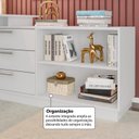 Ver imagem 7 de Mesa Escrivaninha com Cômoda com 3 Gavetas e 2 Nichos American Branco