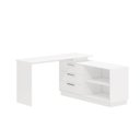 Ver imagem 2 de Mesa Escrivaninha com Cômoda com 3 Gavetas e 2 Nichos American Branco
