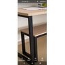 Mesa Jantar Estilo/Modelo Industrial com 1 banco (1,60x80) - 2