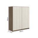 Ver imagem 5 de Armario Aereo 2 Portas Mdf 60 Cm Kali 12205 Carvalho Toq Bianco Toq Nicioli