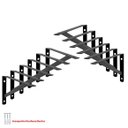 Ver imagem 1 de KIT 12 PEÇAS SUPORTE MÃO FRANCESA P/ PRATELEIRA DE 15CM- PRETA